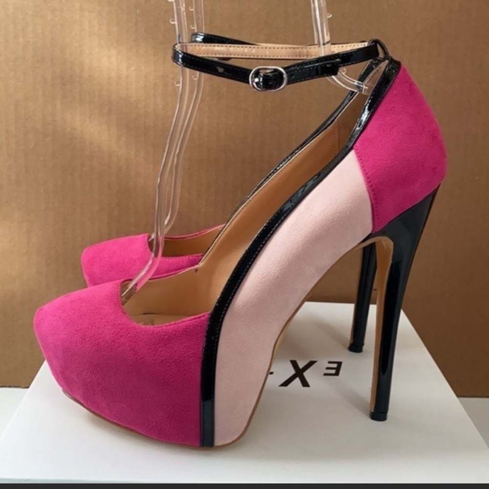 Pink heels, size 14.